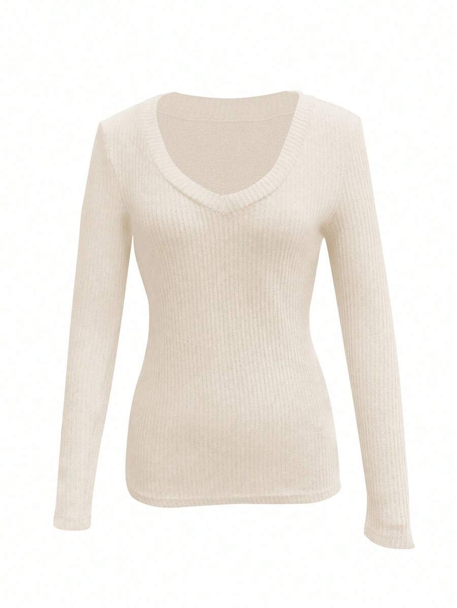 Basic V-Neck Long Sleeve Tee