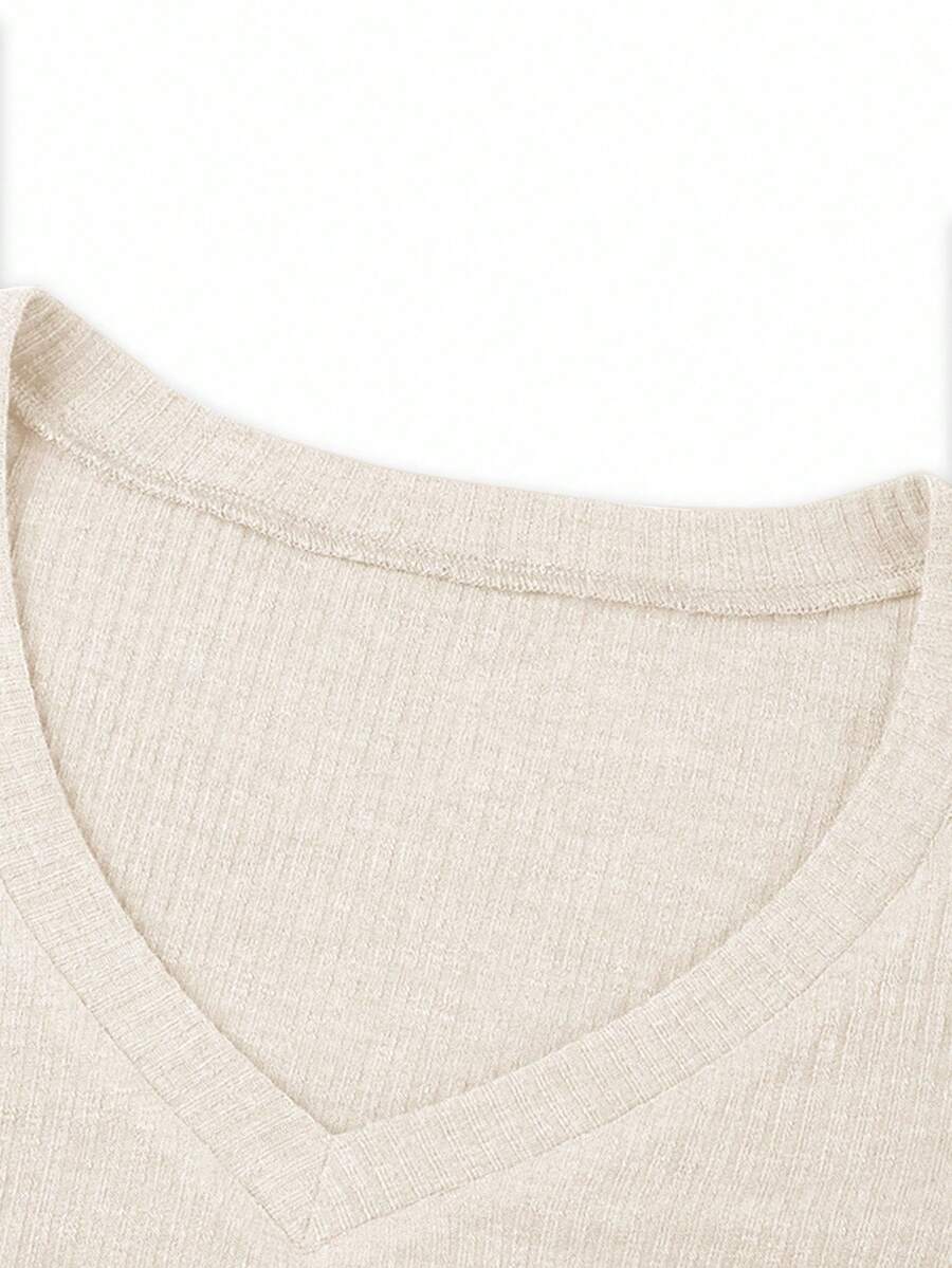 Basic V-Neck Long Sleeve Tee
