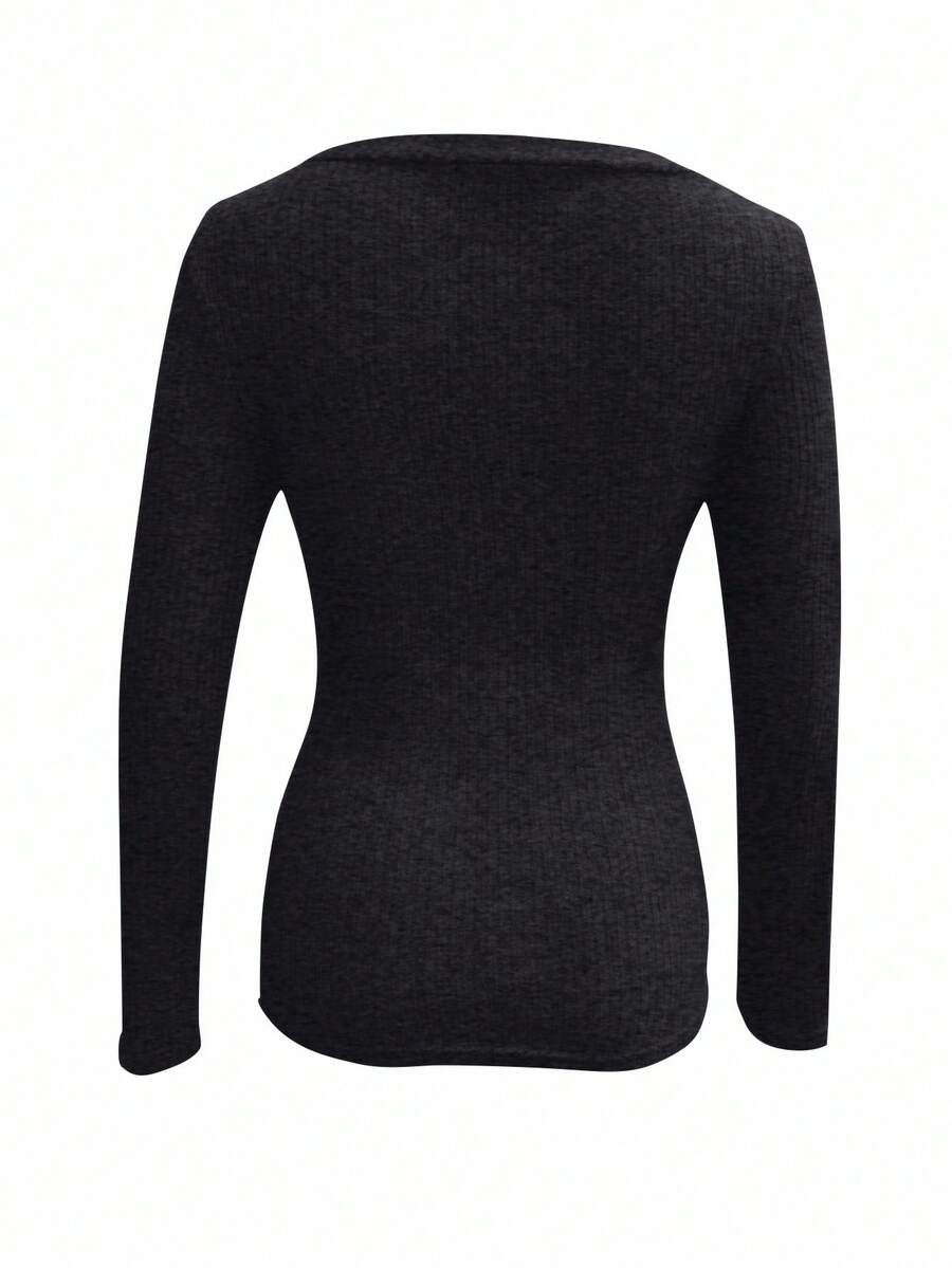 Basic V-Neck Long Sleeve Tee