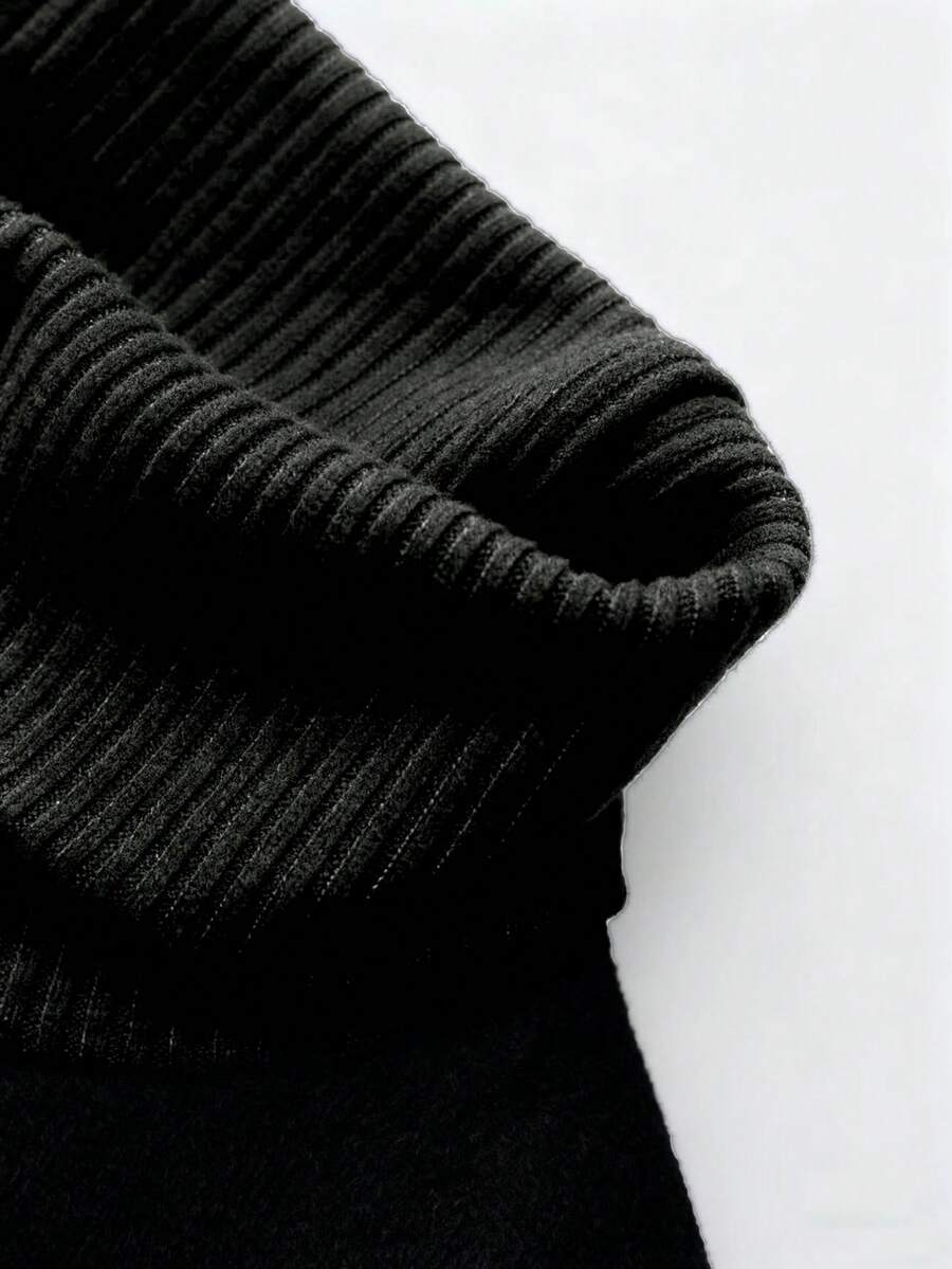 Franclia Cozy Apricot High-Neck Thermal Tee