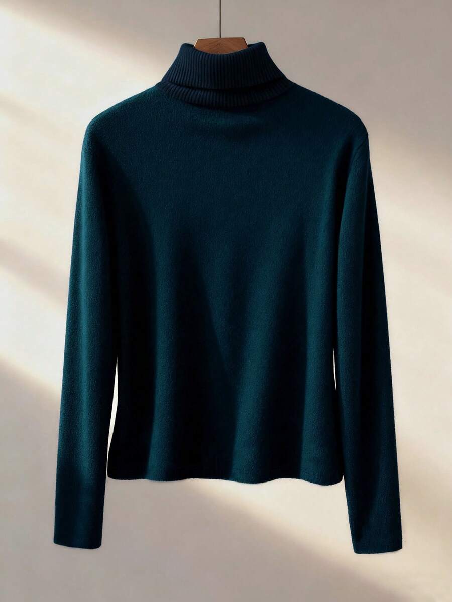 Franclia Cozy Apricot High-Neck Thermal Tee