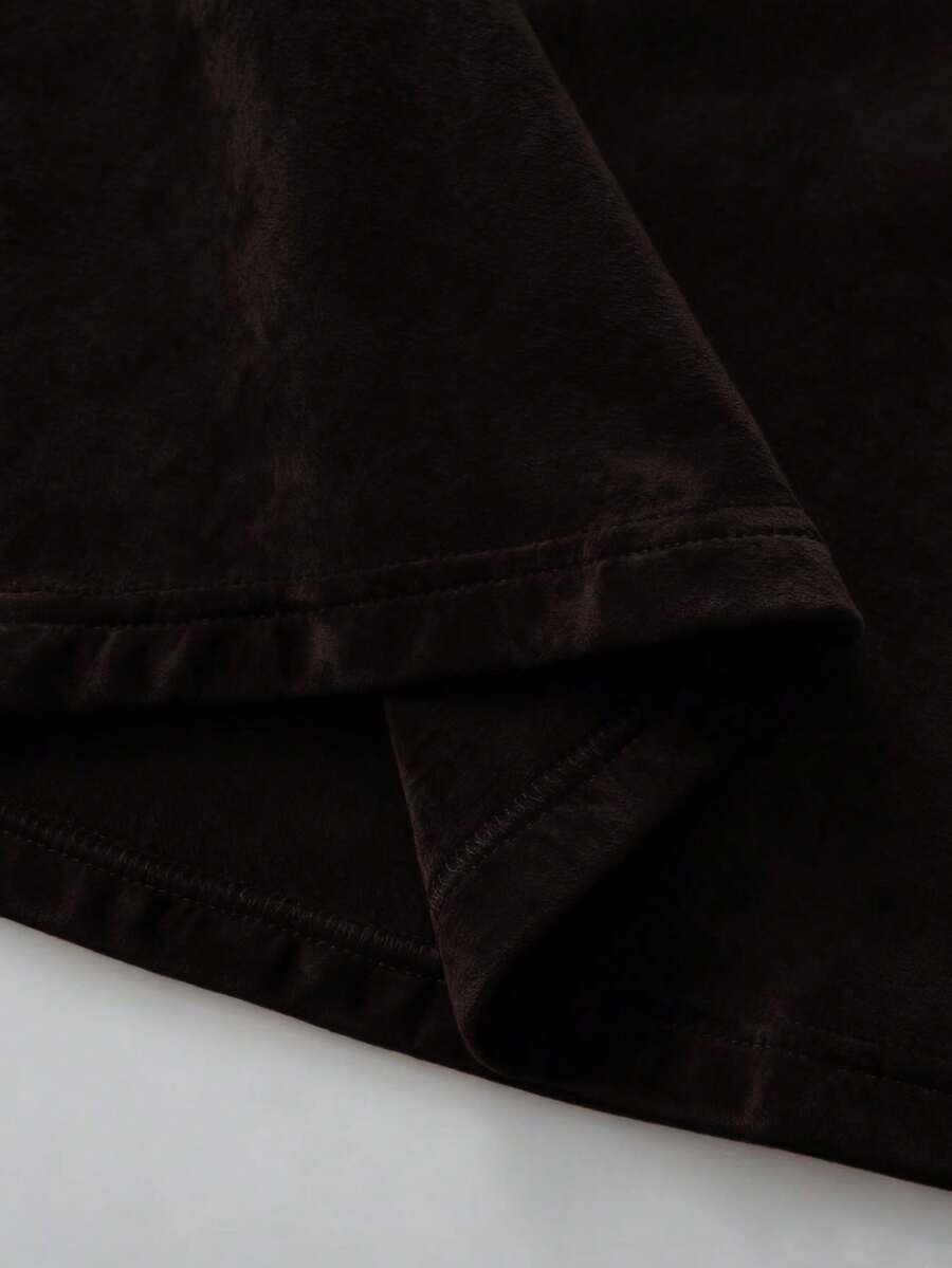 Franclia Cozy Apricot High-Neck Thermal Tee