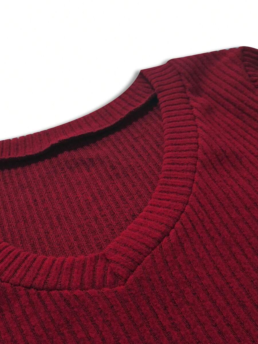 Basic V-Neck Long Sleeve Tee