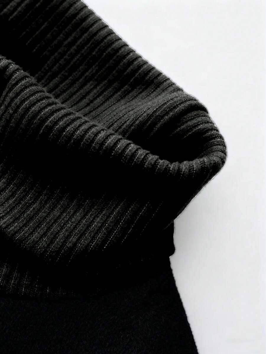 Franclia Cozy Apricot High-Neck Thermal Tee